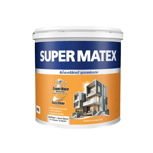 ซุปเปอร์เมเทค สีน้ำอะคริลิกชนิดกึ่งเงา สําหรับภายนอกและภายใน